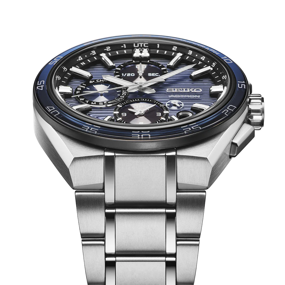 Astron GPS Solar Dual-Time Chronograph in Slate Blue - SSH175J1 - Image 3