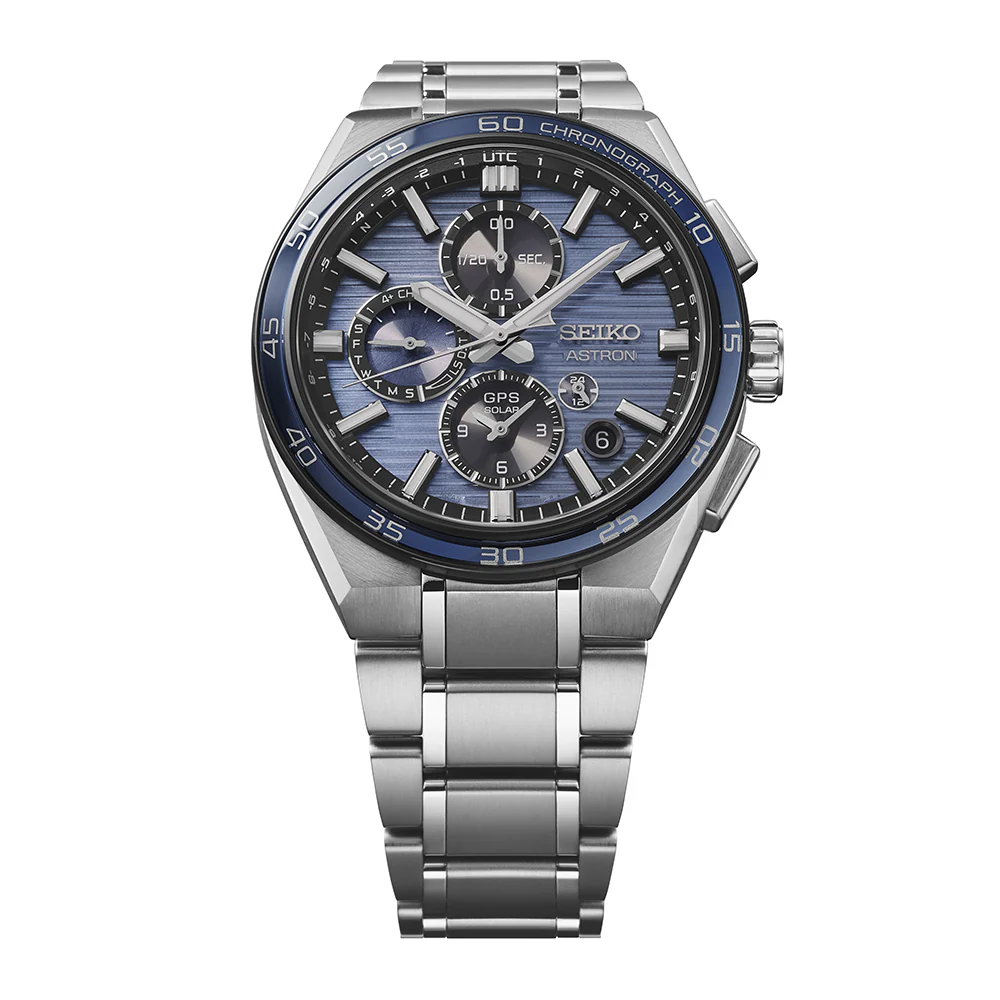 Astron GPS Solar Dual-Time Chronograph in Slate Blue - SSH175J1 - Image 6