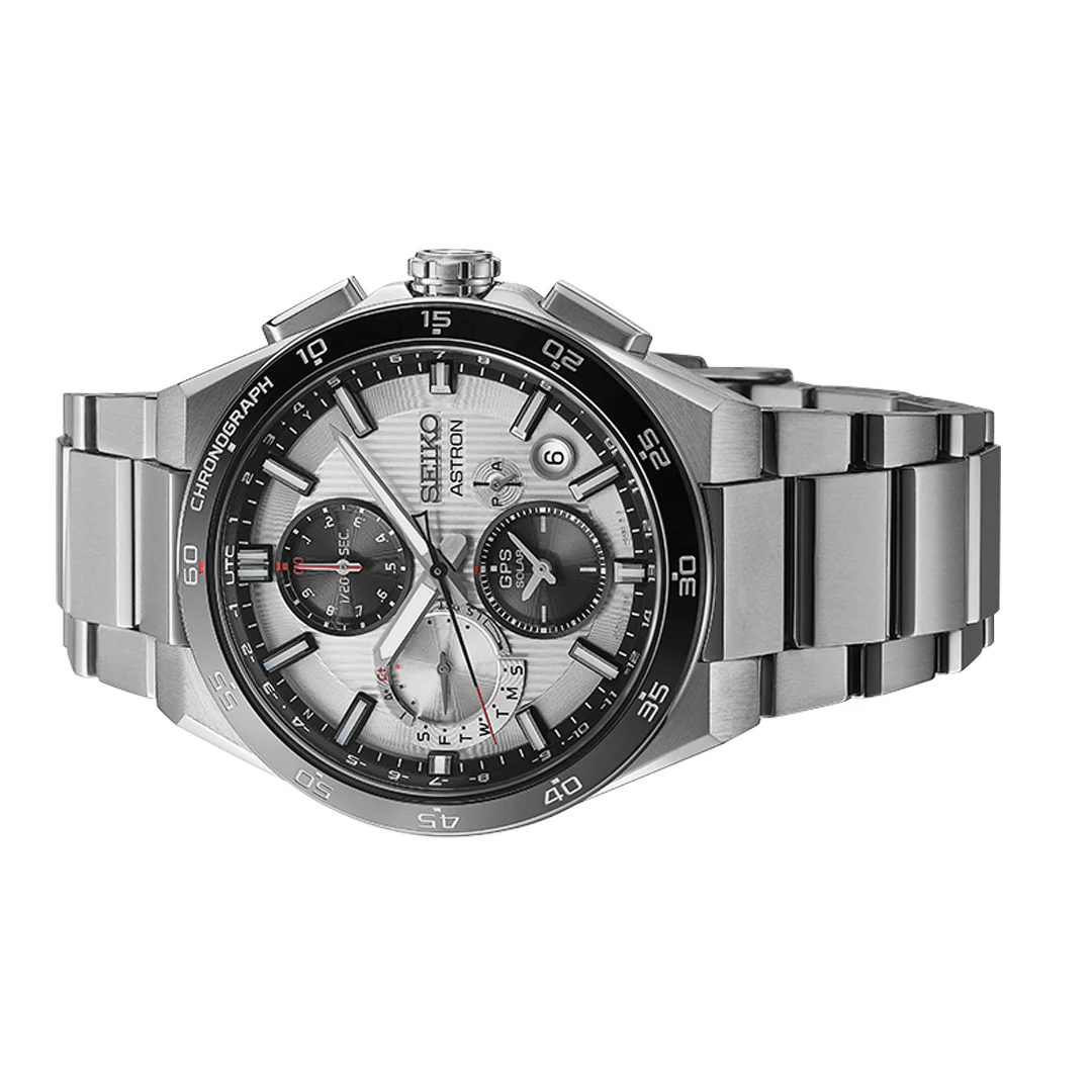 Astron ‘Silvery Night’ 5X GPS Solar Chronograph  - SSH153J1 - Image 3