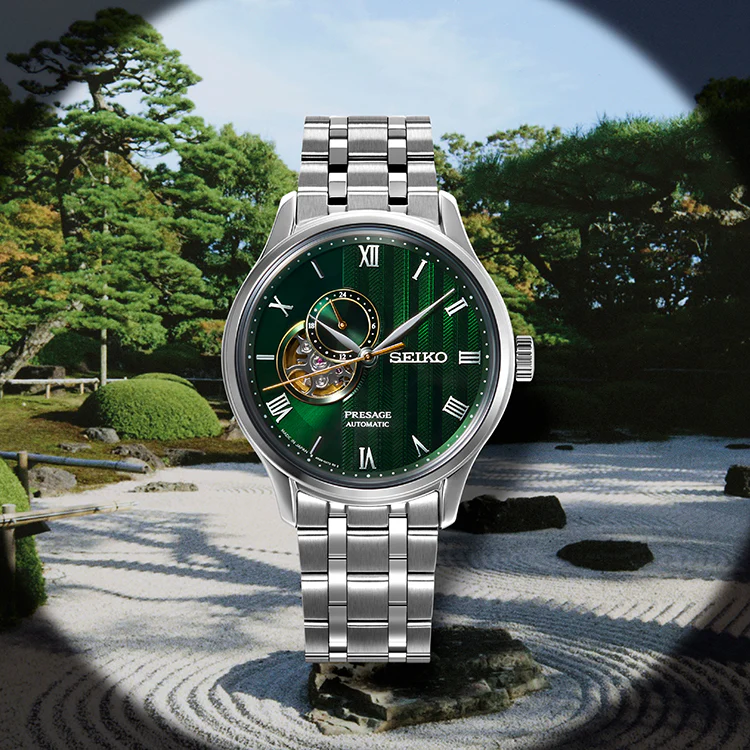 Seiko Presage ‘Japanese Zen Gardens’ in Fern green - SSA463J1 - Image 4